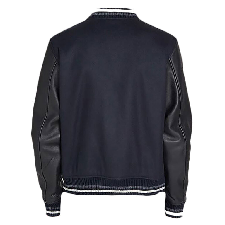 A.P.C. Copper Navy Blue Varsity Jacket Fan Jacket Maker
