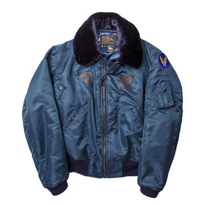 b 15 nylon blue bomber jacket