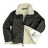 b 6 black shearling bomber jacket