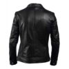men’s black biker moto leather jacket