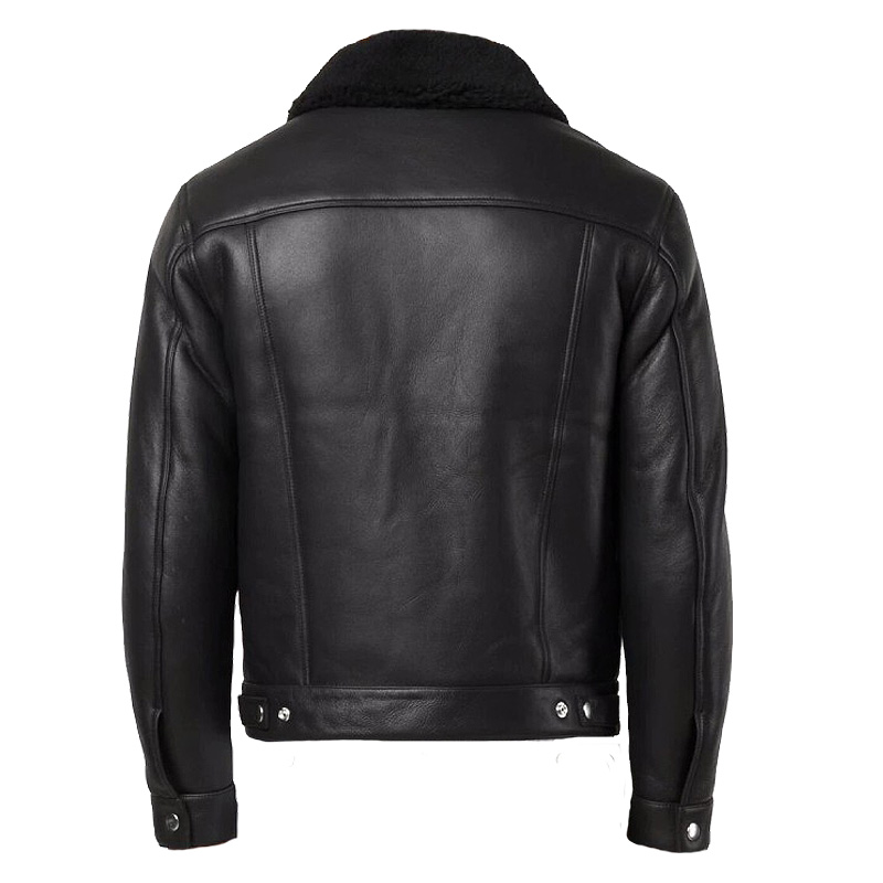 Mens Black Classic Leather Jacket - Fan Jacket Maker