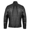 black quilted leather jacket for men