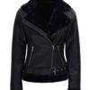 women's black shearling b3 bomber jacket