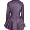 women’s real leather purple peplum leather jacket