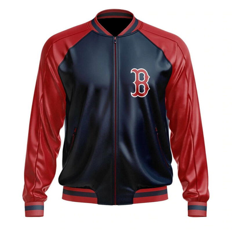 boston red sox mlb leather bomber jacket