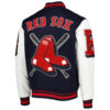 boston red sox navy white varsity jacket