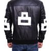 8 ball men’s bomber black leather jacket