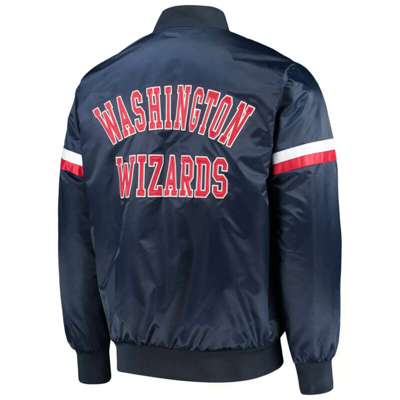 navy washington wizards the champ varsity satin jacket