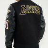 nba los angeles lakers black varsity jacket