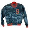 vintage blue mlb boston red sox satin jacket