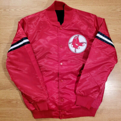 vintage boston red sox throwback retro satin jacket