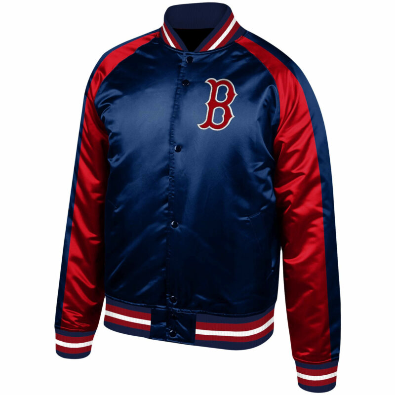 vintage mlb boston red sox color blocked jacket