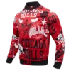 chicago bulls aop red satin jacket