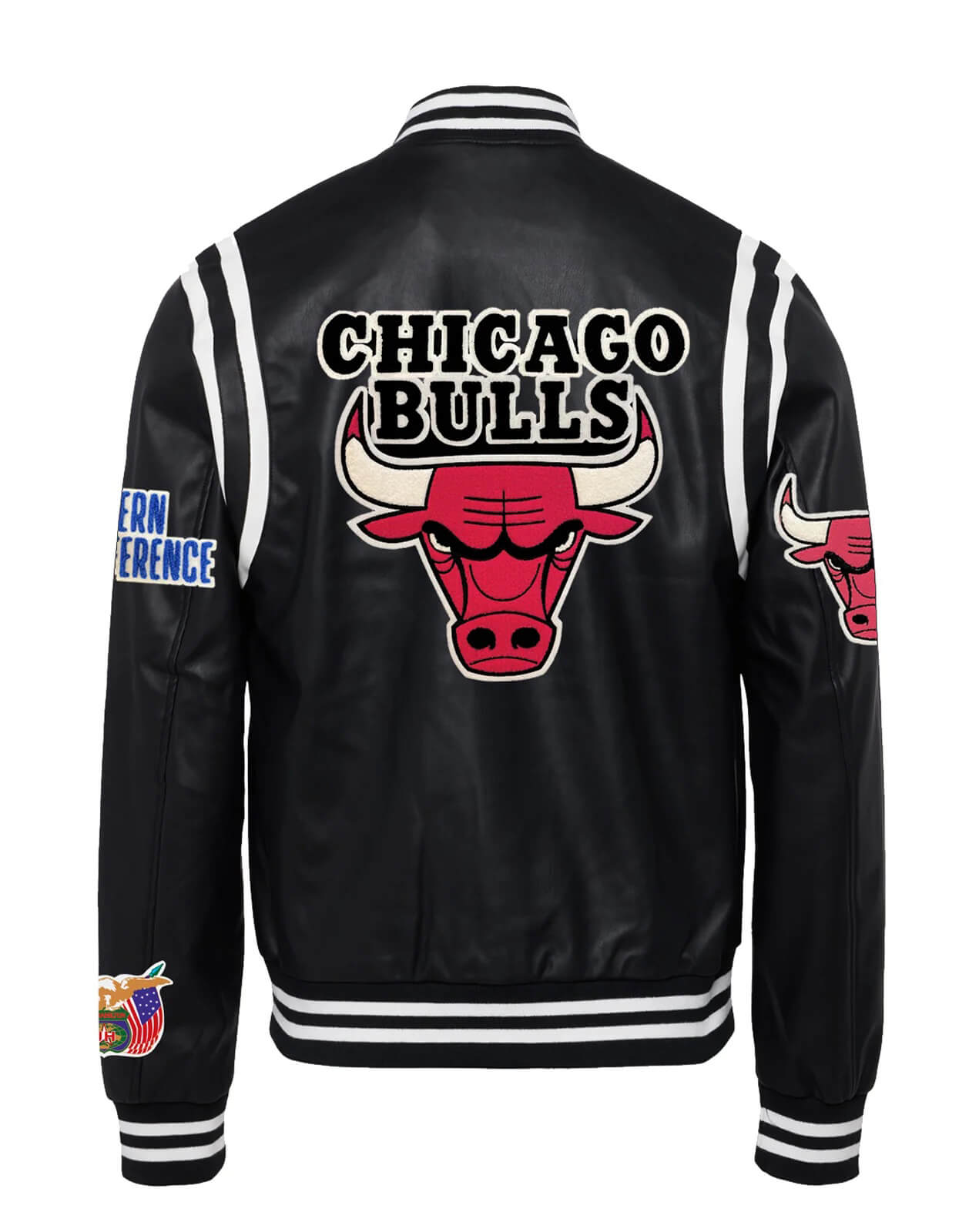 NBA Chicago Bulls Black Varsity Jacket | FJM
