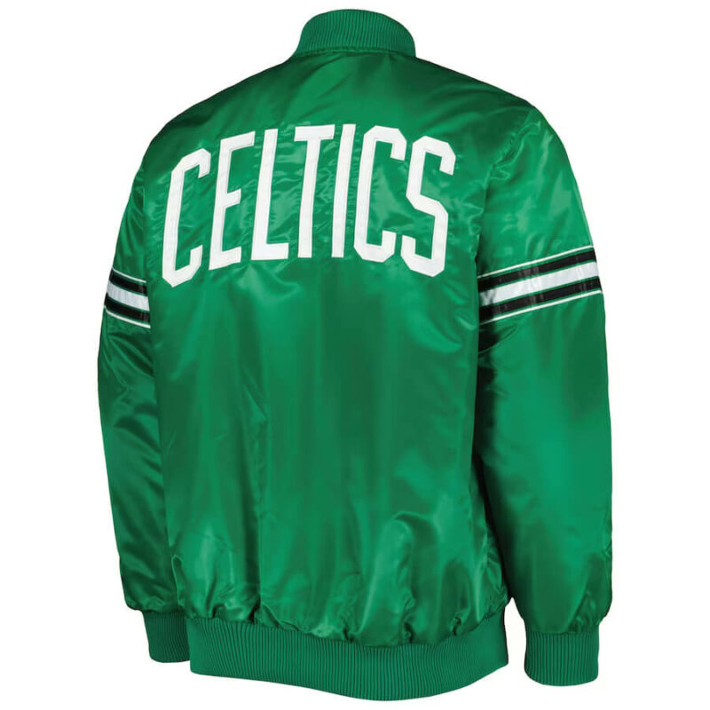 boston celtics pick & roll full snap satin jacket