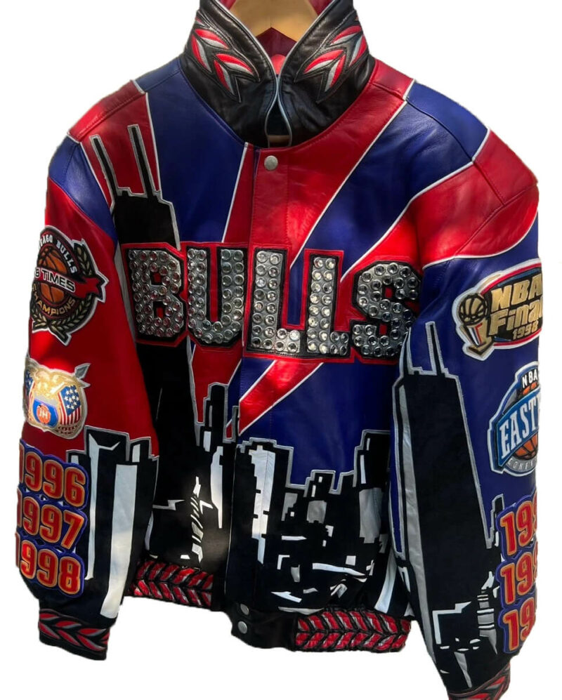 chicago bulls limited edition champions leather jacket