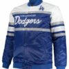 dodgers coaches royal/gray satin jacket