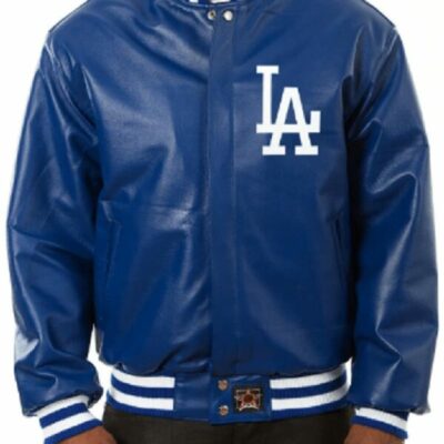 dodgers leather bomber jacket