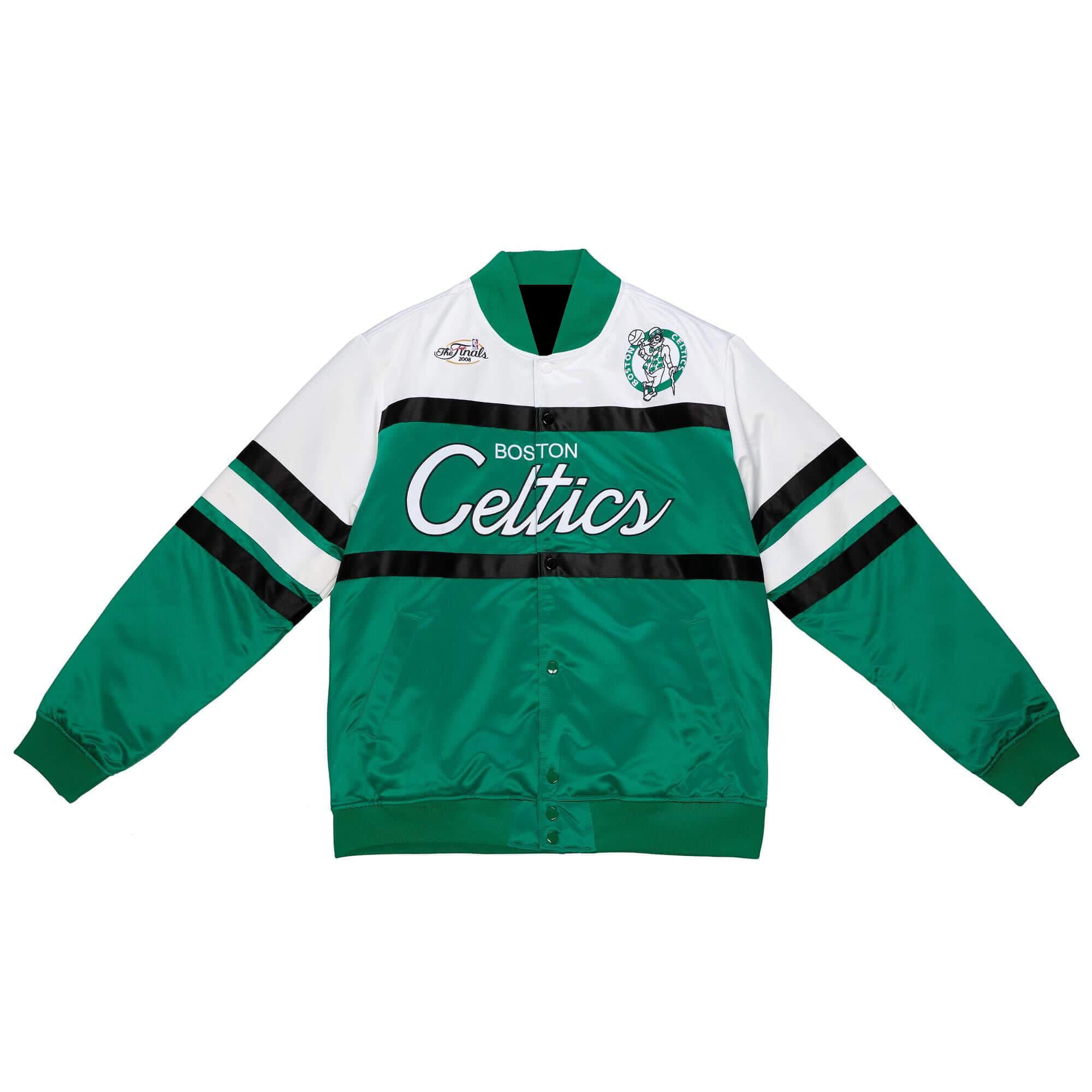 NFL Boston Celtics Green And White Satin Jacket - FJM