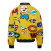 nfl collage yellow jeff hamilton wool jacket