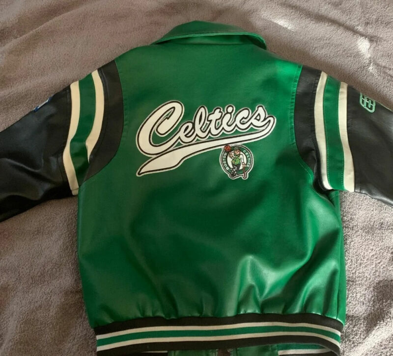 vintage nba team boston celtics leather jacket