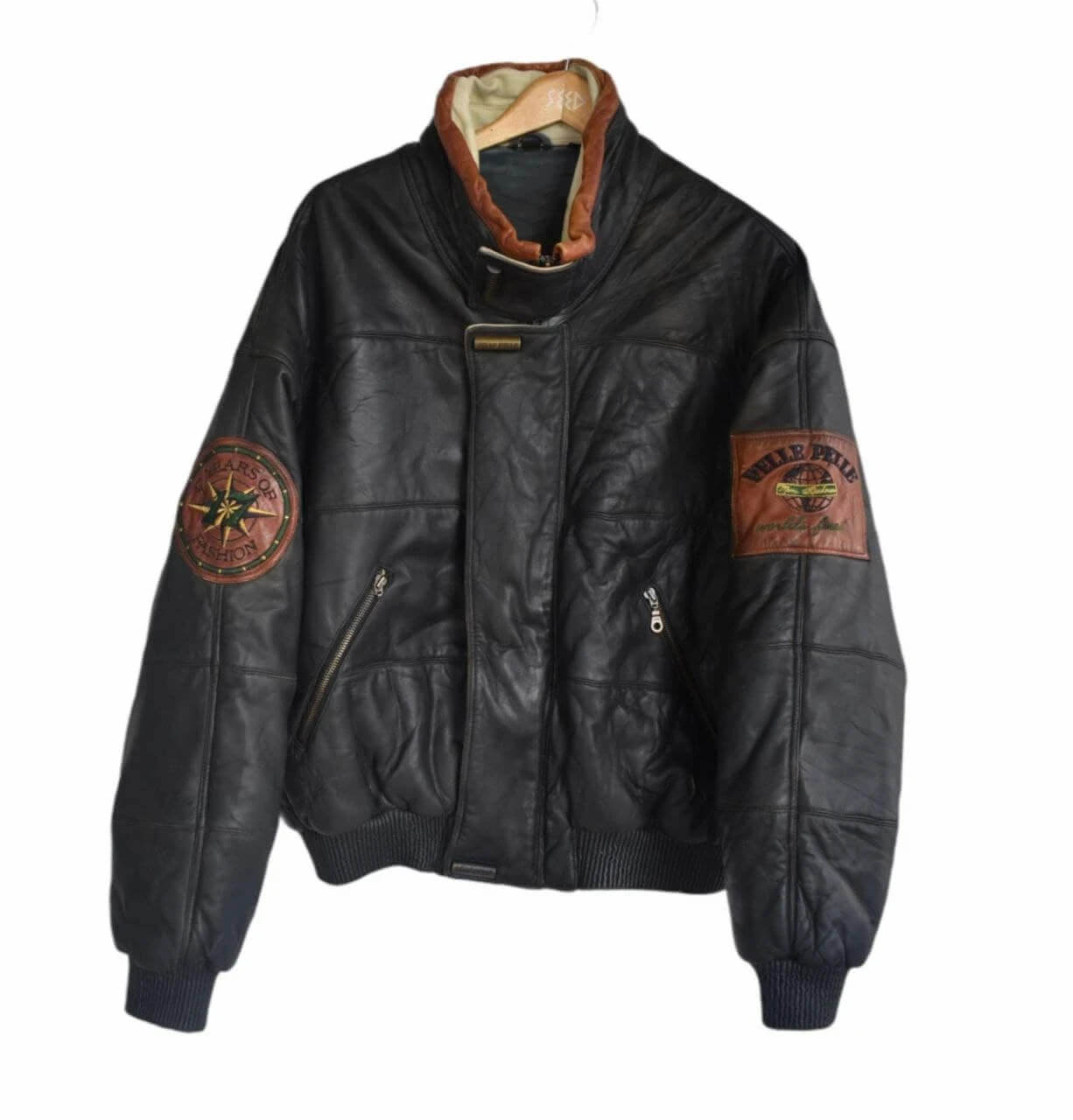 Vintage Pelle Pelle Multi Patches Leather Jacket | FJM
