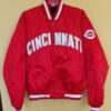 vintage red mlb cincinnati reds satin jacket
