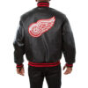 detroit red wings black nhl leather jacket