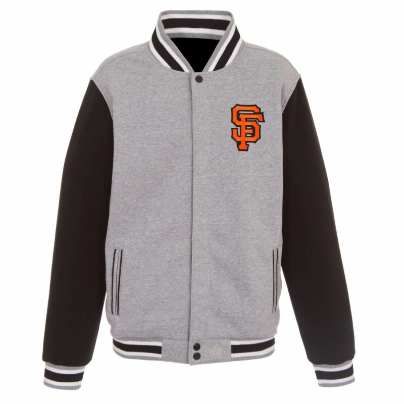 gray black mlb san francisco giants wool jacket