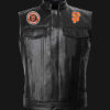 mlb team black san francisco giants leather vest
