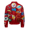 nfl red collage jeff hamilton leather jacket