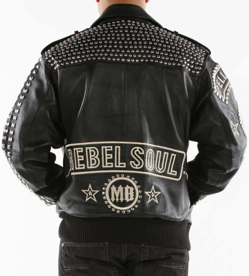 pelle pelle nation black rebel soul studded jacket