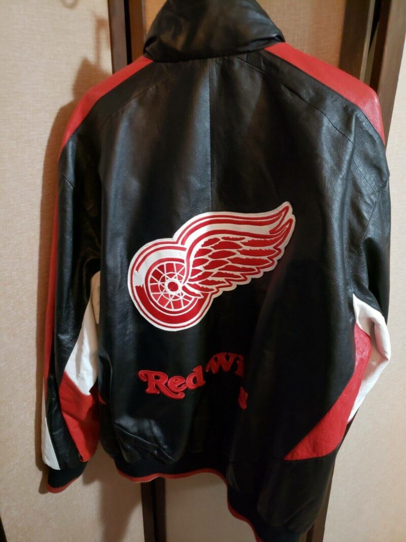 detroit red wing g iii and carl banks leather jacket