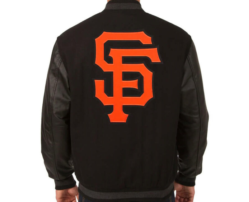 black mlb san francisco giants varsity jacket