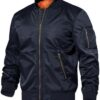 darcy mens navy blue ma1 flight nylon jacket