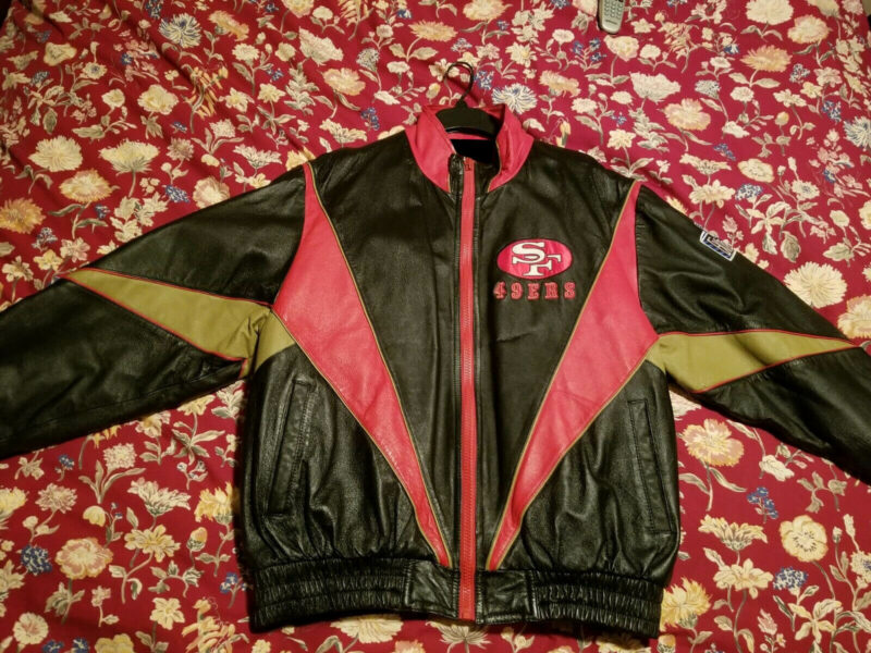 nfl team pro player san francisco 49ers leather jacket