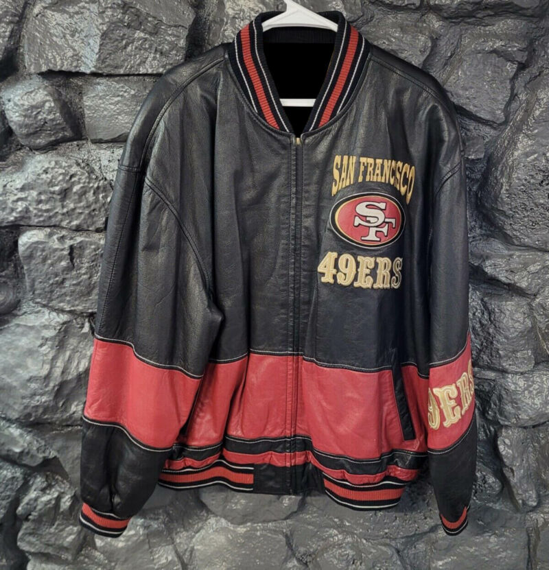 nfl team san francisco 49ers leather jacket