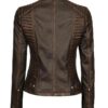 women’s ruboff brown leather jacket